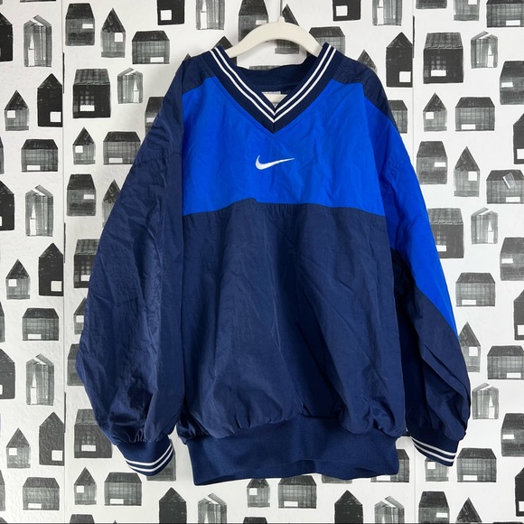 Nike Kid’s Two Tone Blue Windbreaker Kid’s Size 10-12 - Picture 1 of 5